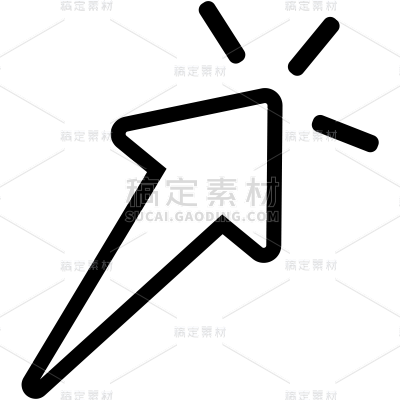 图标系列-通用-箭头点击矢量图标贴纸