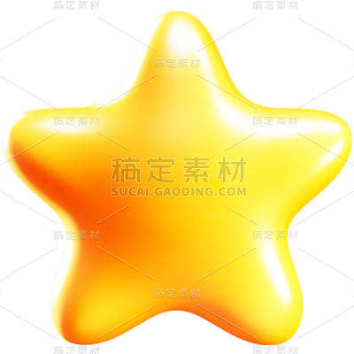 通用卡通感3D立体星星贴纸