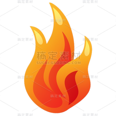 矢量扁平火焰火花火苗元素