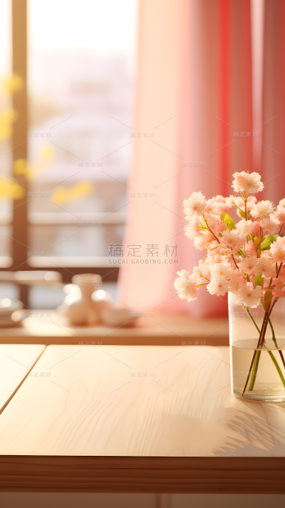 通用电商简约风清新家居室内房间场景