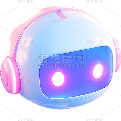 科技风通用3D头部机器人元素素材