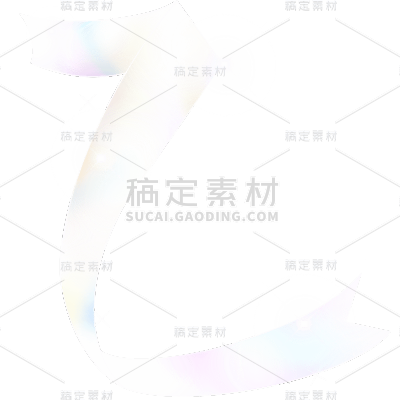 通用装饰透明梦幻丝带飘带元素素材