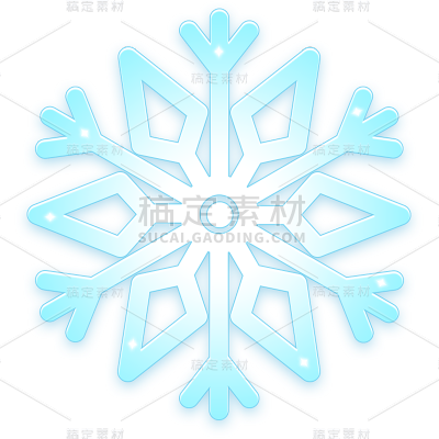 气象系列AI发光渐变雪花图标