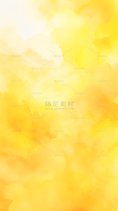通用简约彩色黄色水彩晕染印染背景
