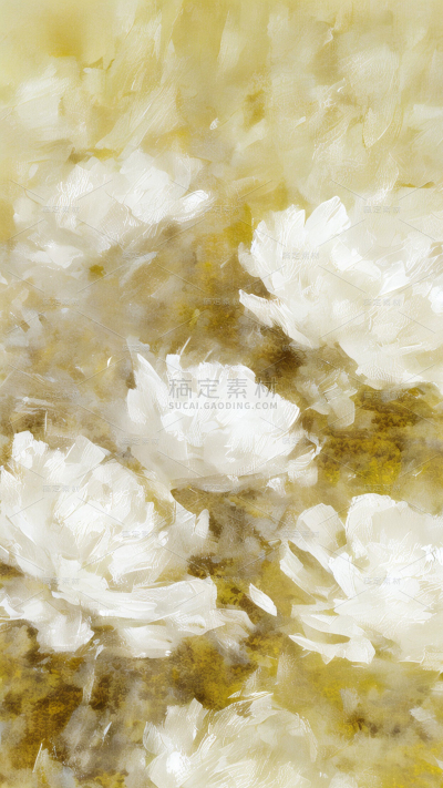 常规系列通用白花油画背景素材
