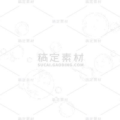 通用白色透明气泡冒泡元素贴纸