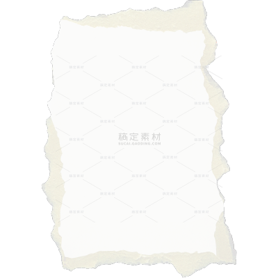 特效通用白色撕纸片元素素材