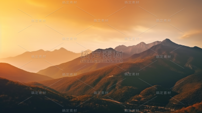 山峰山脉山林山顶自然风景