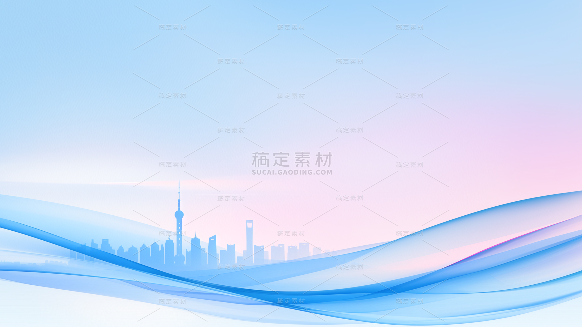 科技风系列科技城市-简约城市通用背景素材