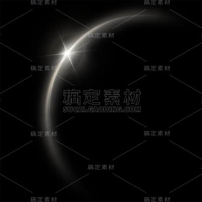 特效通用金色弧形光效元素素材