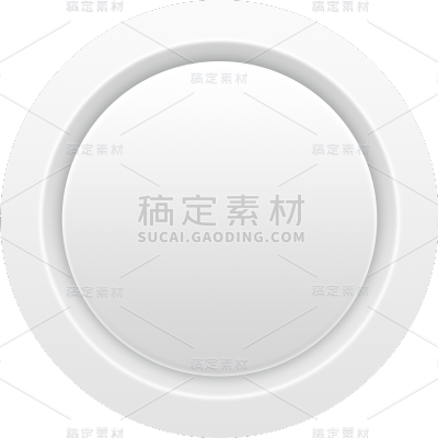 通用边框拟物白色立体圆形按钮元素素材