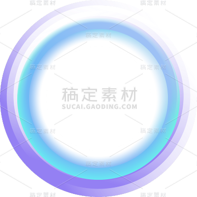 通用-科技渐变圆圈元素贴纸几何系列