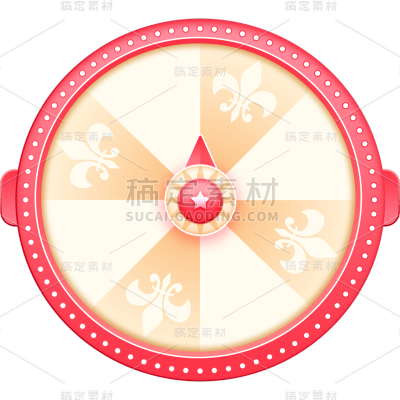 促销通用抽奖转盘插画转盘元素素材