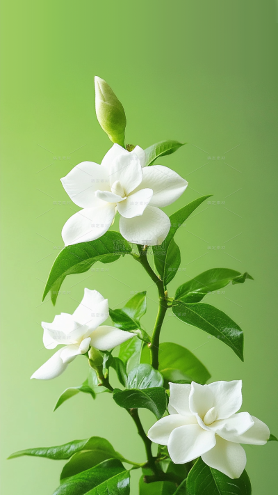 植物系列写实特写茉莉花背景