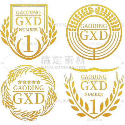 图标系列插画风麦穗几何图标（td)