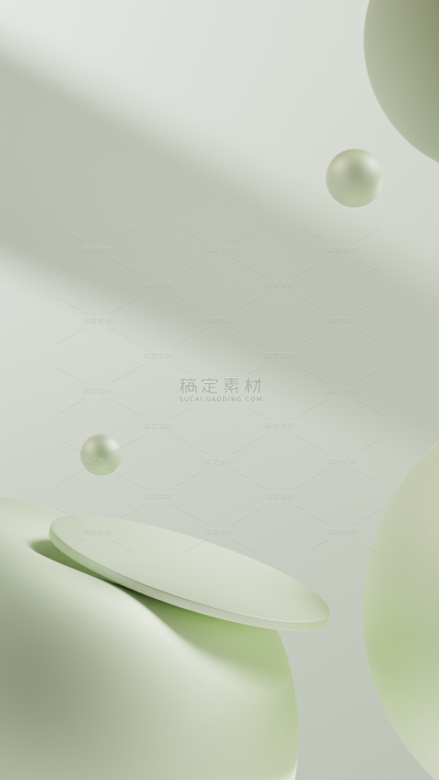 背景系列清新感圆球漂浮光影展台