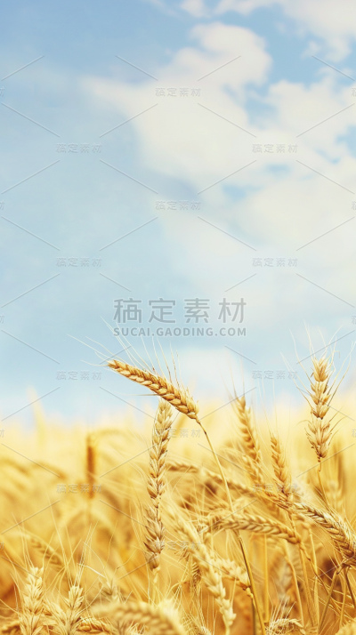 芒种通用实景麦田中景背景图片素材