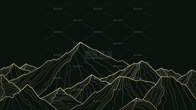 常规通用山脉线描背景素材