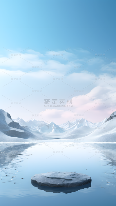 冬天冬季上新展台背景