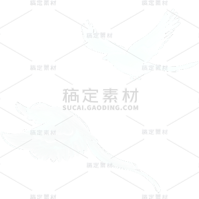 七夕通用插画白色描边喜鹊动物贴纸
