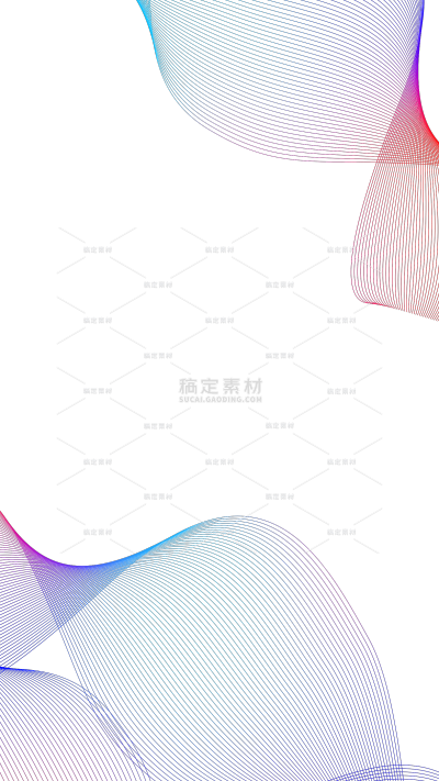 科技风系列动态感抽象曲线线条边框元素