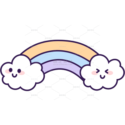 小红书通用手帐风可爱感星星爱心彩虹云朵贴纸
