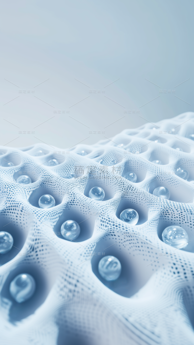 特效系列科技风3D面料表面分子组合