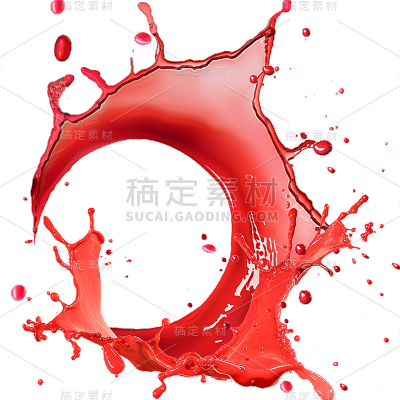 夏季果蔬通用合成西瓜汁元素素材