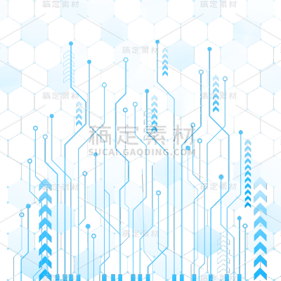 通用元素蓝色科技风科技感组合点线元素