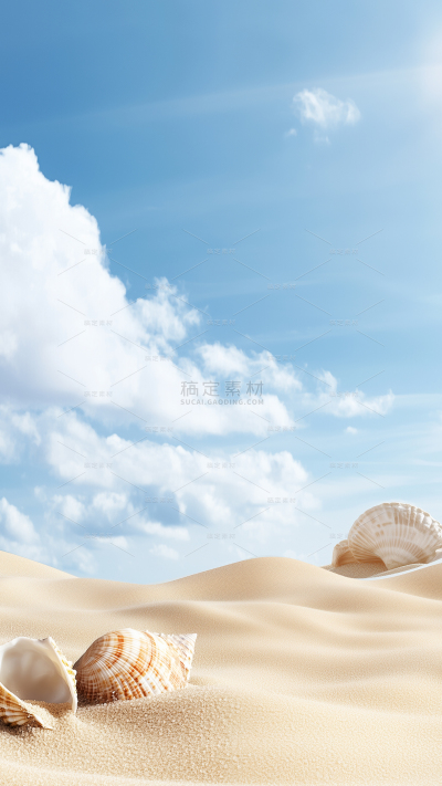 风光系列实景沙堆展台背景