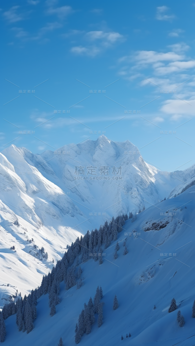 冬天冬季冬日雪山雪景风景场景背景
