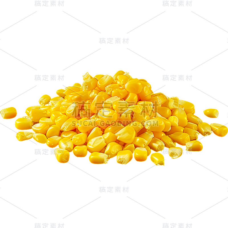 果蔬通用写实玉米粒贴纸 