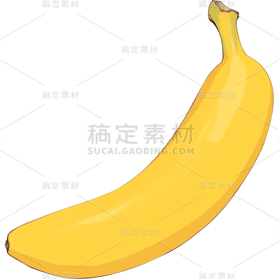 果蔬系列香蕉插画贴纸