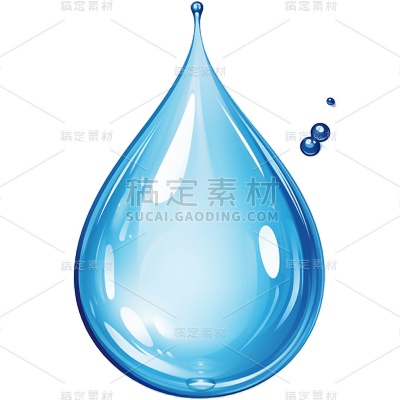 蓝色水滴元素