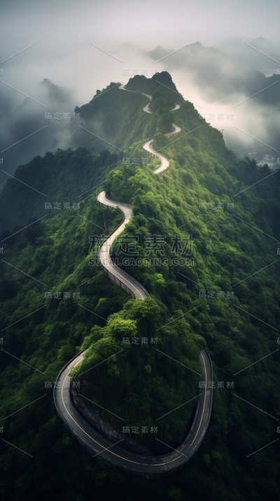 环山公路山峰山川风景