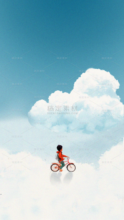 儿童节通用肌理人物天空背景图片素材