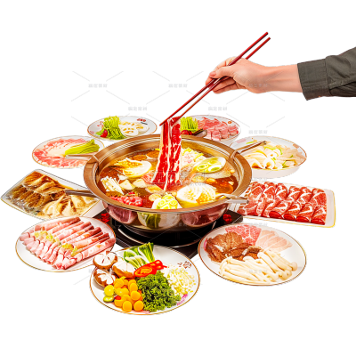 美食写实火锅+食材
