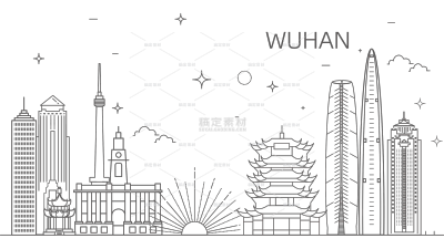 建筑系列手绘城市建筑元素（td)