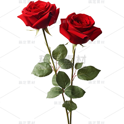 植物实景红色玫瑰元素素材