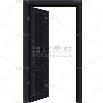 家居系列-通用-写实深色带格门贴纸 