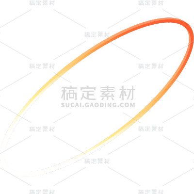几何系列-通用-橙红倾斜光圈贴纸