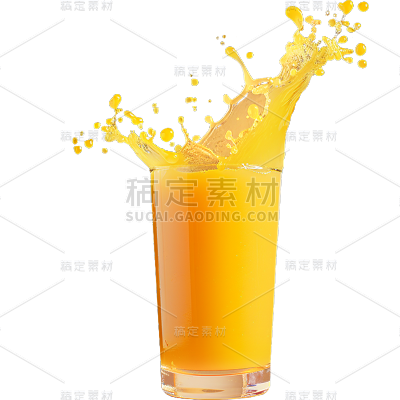 果蔬系列通用写实一杯橙汁元素素材