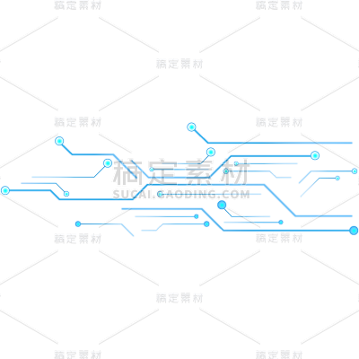 科技风通用科技蓝色点线元素素材