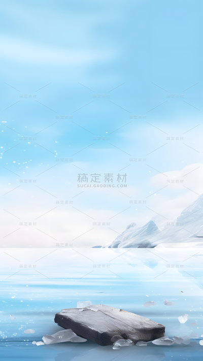 冬天冬季上新展台背景