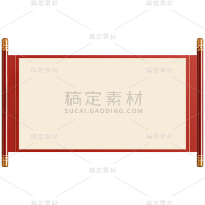 中国风通用中式横版卷轴元素素材