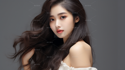 美发广告模特人像图片