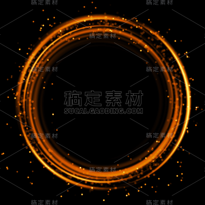 特效通用金色多层光圈元素素材