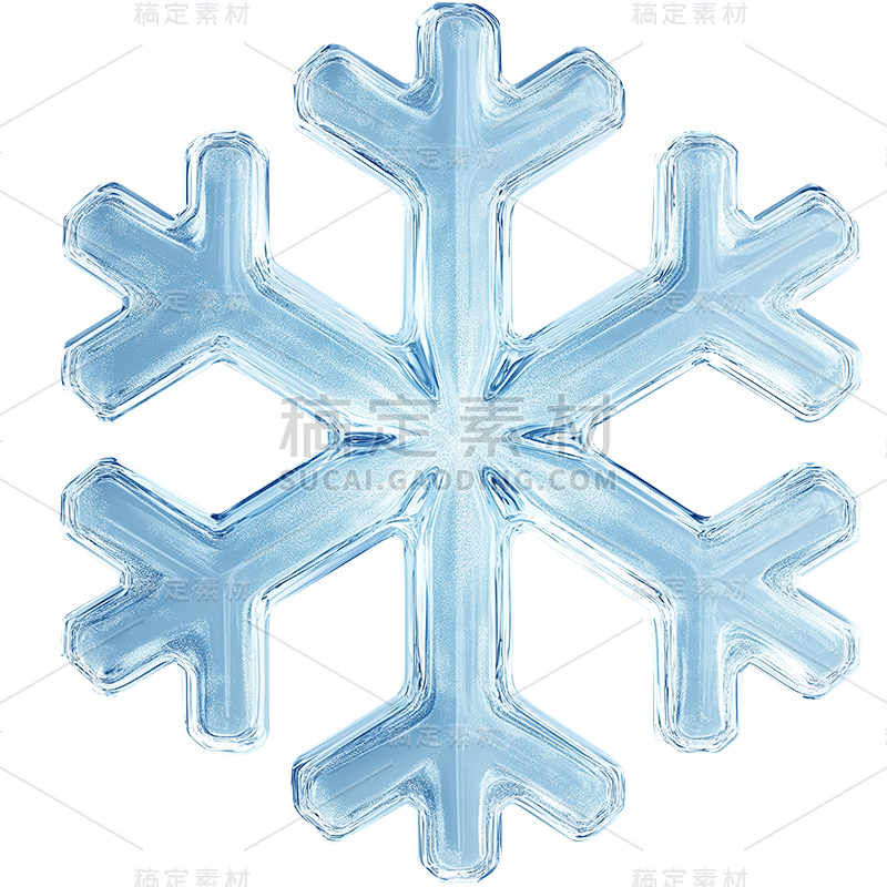 气象系列AI3D水晶感雪花