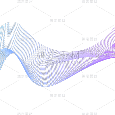 蓝色简约科技线条曲线