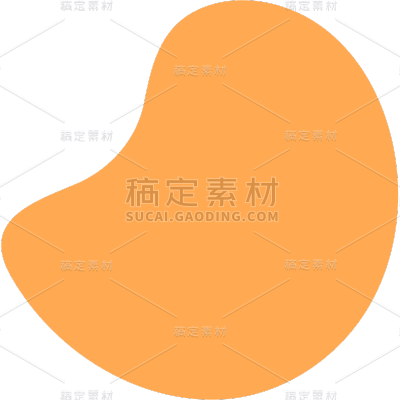 几何系列-通用-平面不规则彩色色块贴纸几何系列